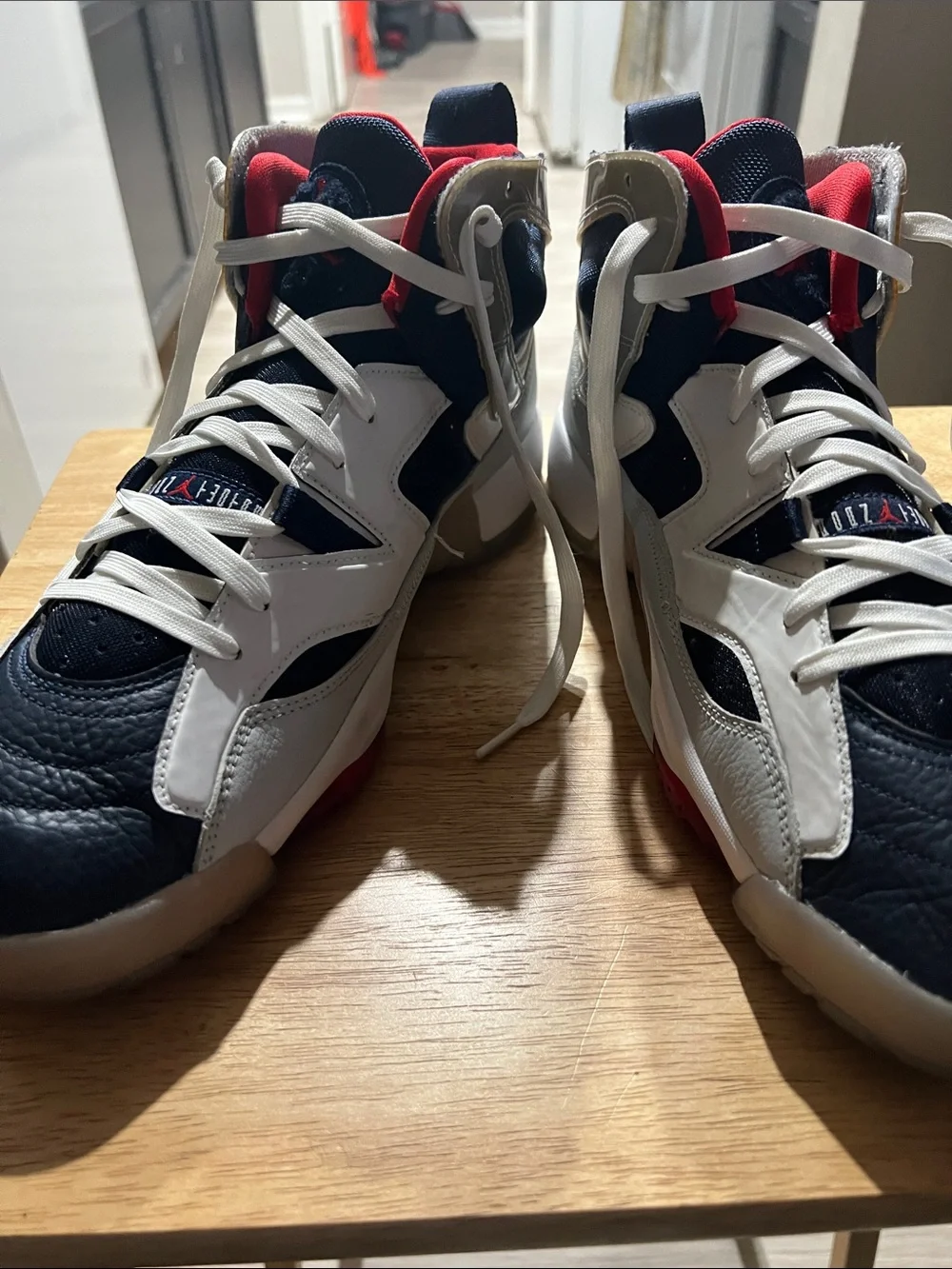 Jordan Kids High-Top Sneakers in Navy/White/Red